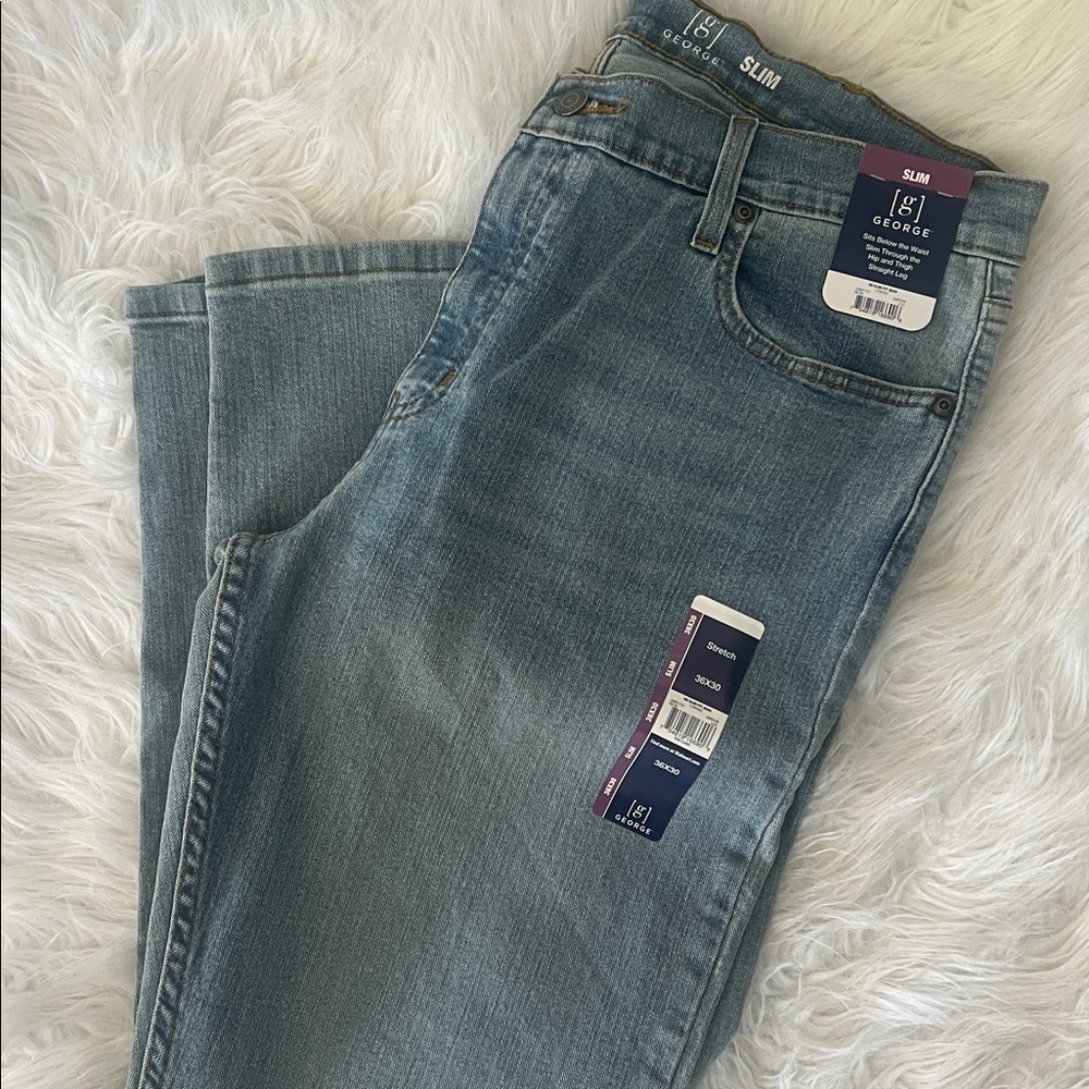 George Slim Fit Jeans - Light Blue